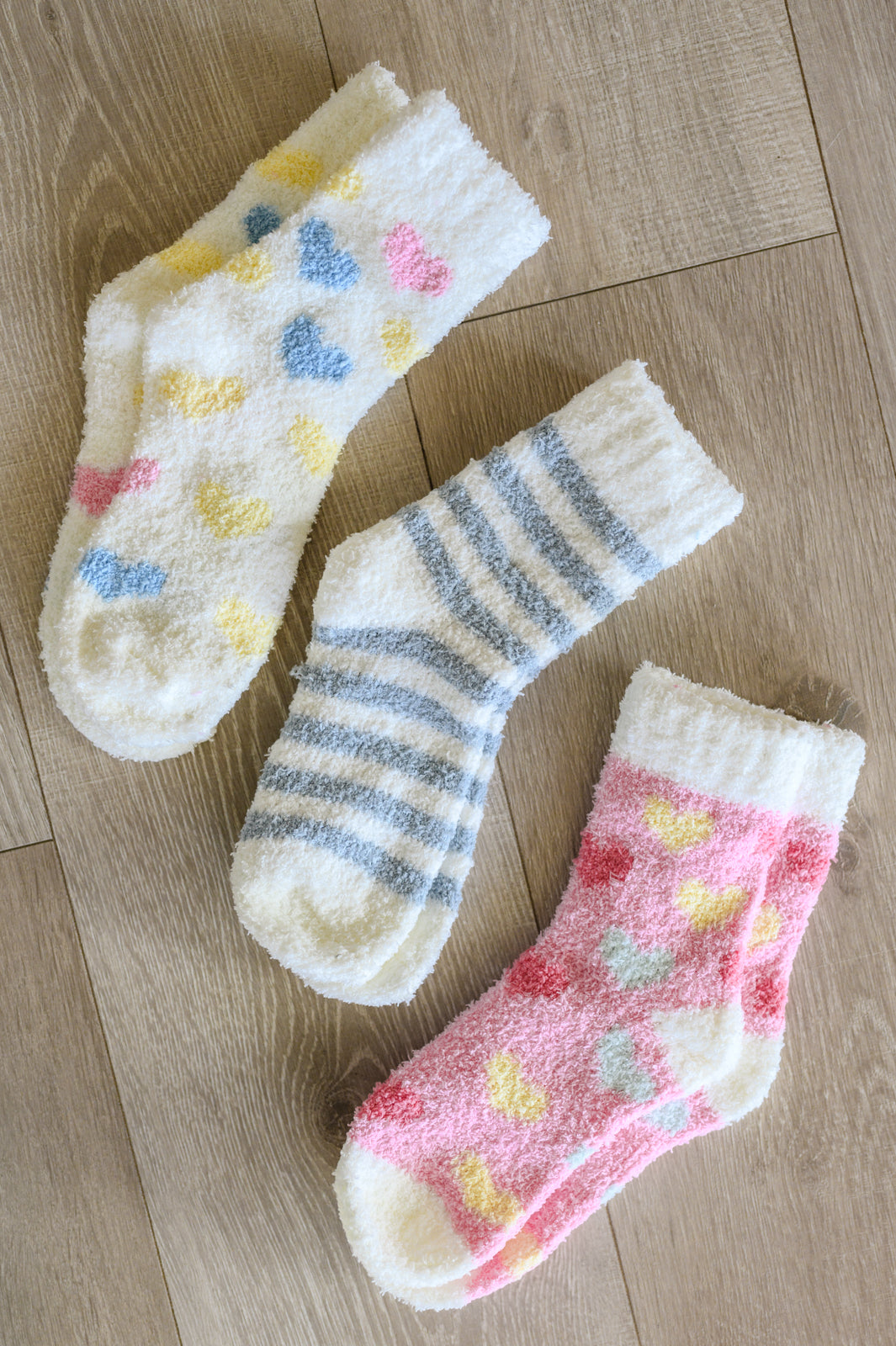 Be Mine Softest Cloud Socks set of 3-Womens-OS-AllyKat Boutique Shop for Women & Kids