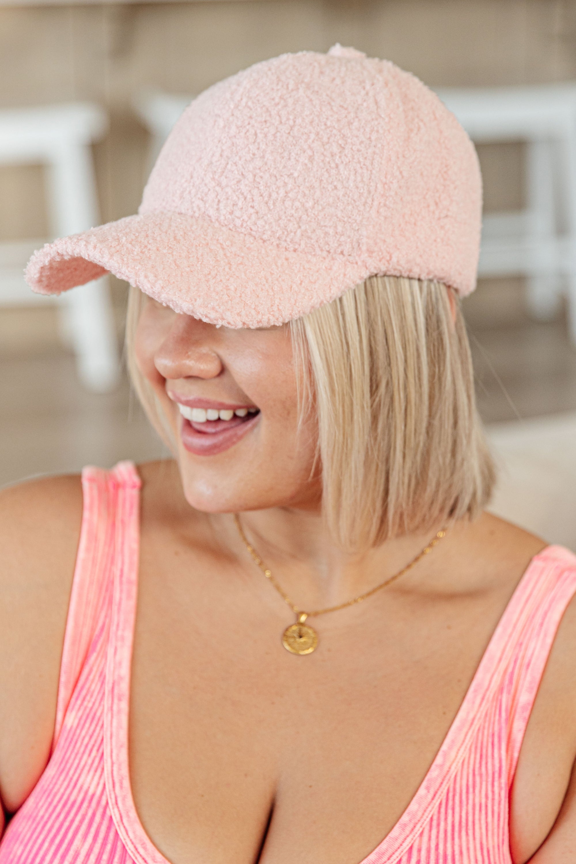 Lyla Sherpa Ball Cap in Pink-Womens-OS-jsbecigarette Shop for Women & Kids