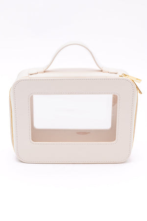 PU Leather Travel Cosmetic Case in Cream-Womens-OS-mercuryfoodservice Shop for Women & Kids