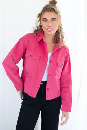 Perfect Pop of Pink Jacket-Womens-mercuryfoodservice Shop for Women & Kids