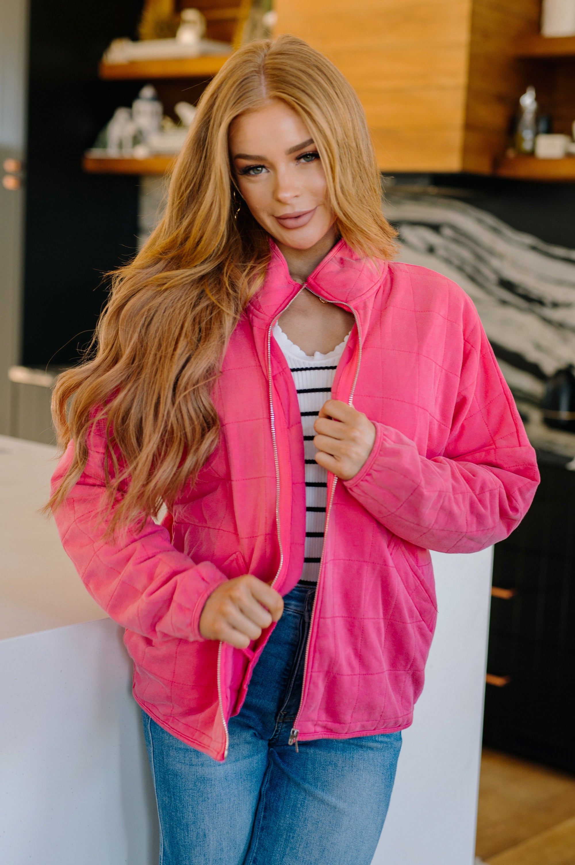 Quilted and Covered Quilted Jacket-Womens-jsbecigarette Shop for Women & Kids