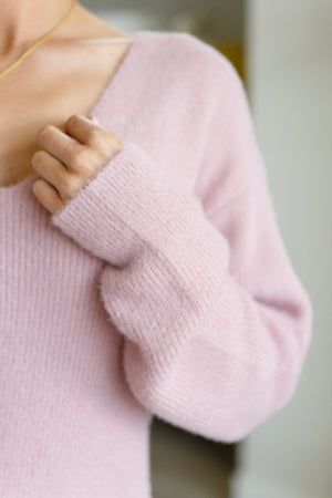 Plush Feelings V-Neck Sweater-Womens-AllyKat Boutique Shop for Women & Kids