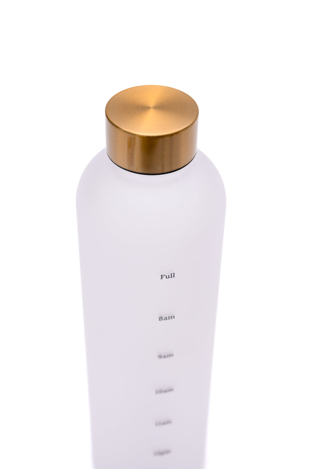 Sippin' Pretty 32 oz Translucent Water Bottle in White & Gold-Womens-OS-AllyKat Boutique Shop for Women & Kids